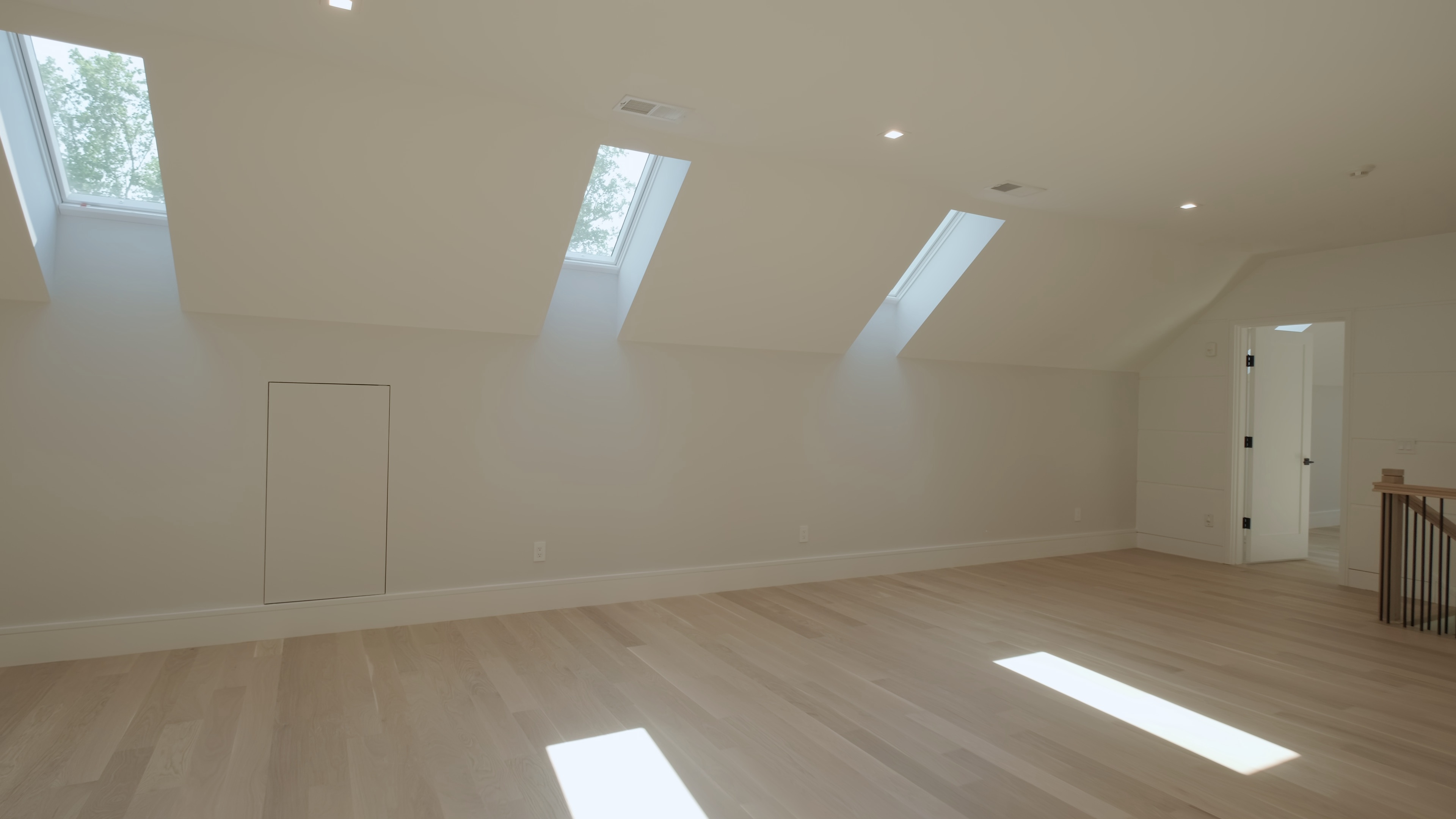 wide-shot-of-modern-white-design-window-or-skylight-in-a-modern-apartment-home-interio-SBI-349526140